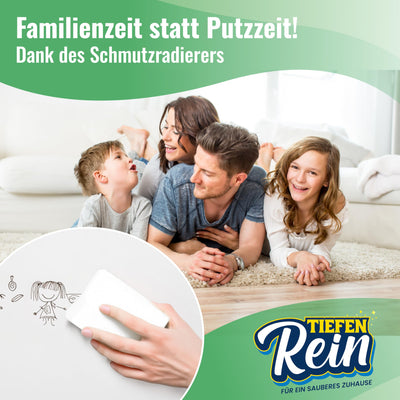Schmutzradierer Pro 6 Stück - Neu: Radierschwamm mit 2,5X höherer Haltbarkeit | extra langlebiger Zauberschwamm | Magic Eraser Schwamm entfernt Schmutz an Wand, auf Schuhen, in der Küche und Bad