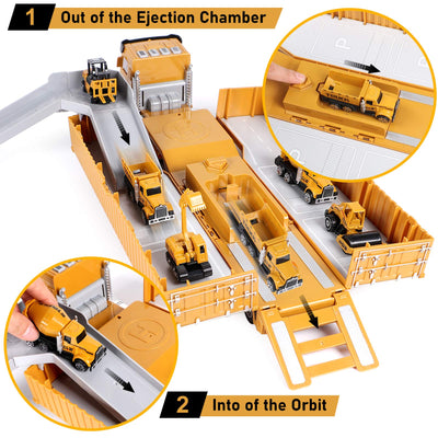 Baufahrzeuge Kinder groß LKW Fahrzeug Spielzeug Geschenke ab 2 3 4 5 Junge Geschenkideen mit Kran Bagger Dampfwalze Planierraupe Lastwagen Betonmischer Konstruktionsfahrzeuge Spielzeug Kinder Jungen