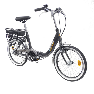 Denver Discovery Unisex – Erwachsene E1000 Rückwärtsmotor 24 V Elektrofahrrad Klapprad 20 Zoll Farbe Schwarz oder Anthrazitgrau, Dunkelgrau Metallic