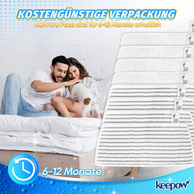 KEEPOW 8 Stück für Vileda Dampfreiniger XXL Ersatzbezüge, Mikrofaser für Vileda Steam PLUS XXL Ersatzbezug, Waschbar Kompatibel Mit Vileda Steam PLUS XXL Dampfreiniger (4 Grau + 4 Weiß)