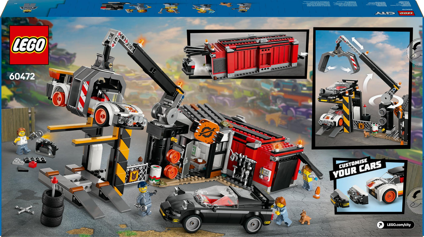 LEGO City 60472 Auto-Schrottplatz Bauspielzeug für Jungen und Mädchen ab 7 Jahren