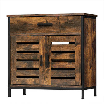 EUGAD Waschbeckenunterschrank, Badezimmer Unterschrank Waschbecken, Badezimmerschrank mit Schublade, 2 Türen, verstellbare Ablage, freistehend, 60x60x30 cm, Rustikles Braun