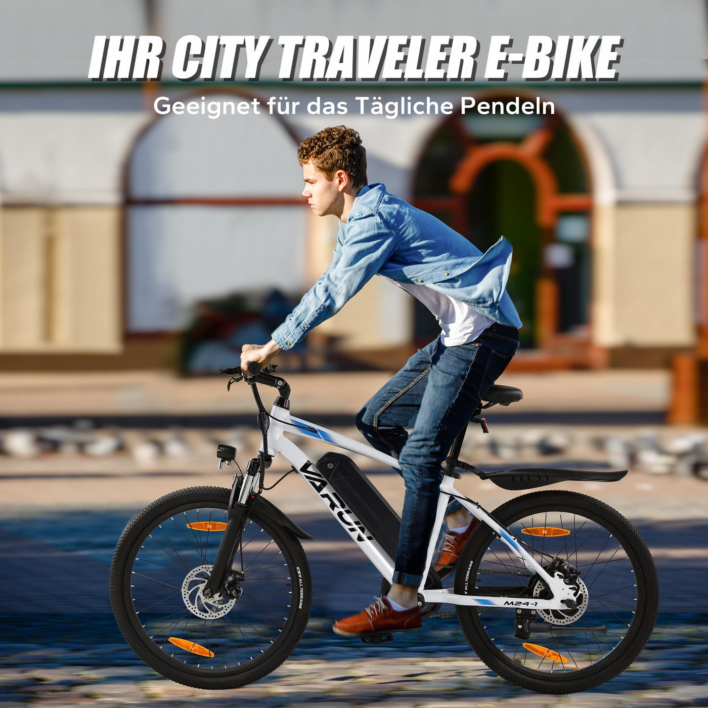 VARUN Elektrofahrrad 24 Zoll, Herren und Damen E-Bike mit 36V 7.8Ah herausnehmbarem Li-Ion Akku mit 250W Motor, Aluminiumlegierung Elektrofahrrad für Outdoor Touren 70KM