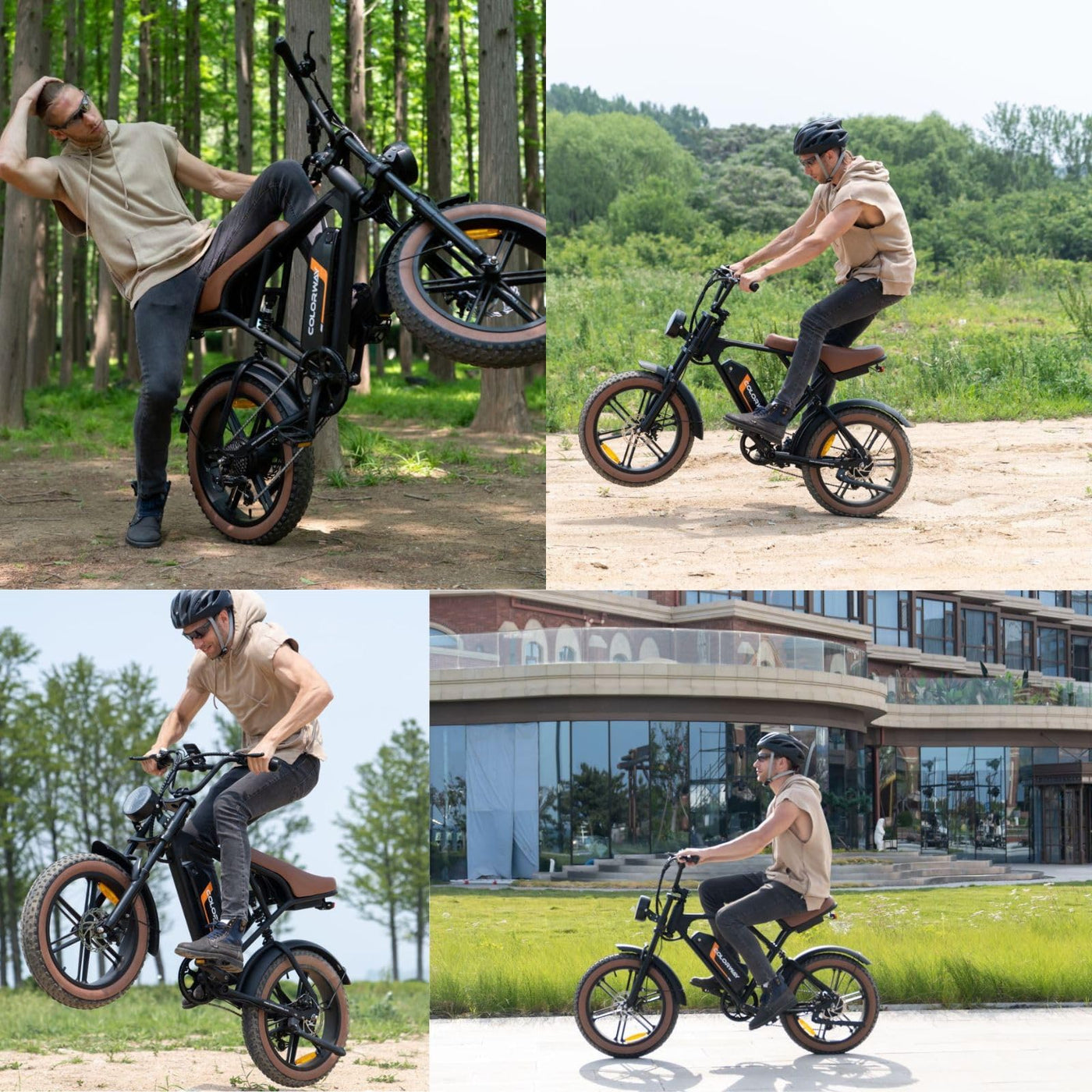 COLORWAY Elektrofahrräder –20 Zoll Offroad EBike, 250W Motor und 48V 15Ah Akku – leistungsstarkes elektrisches Pendlerfahrrad für Unisex-Erwachsene, 7-Gang, die Reichweite beträgt 45–100 km.