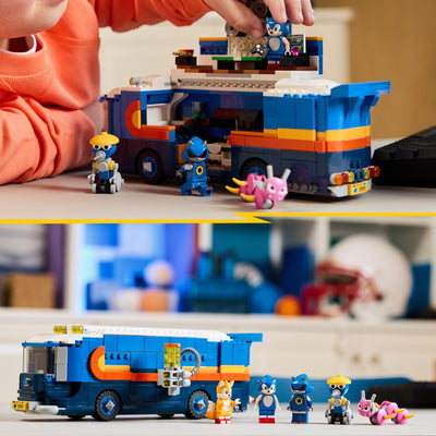 LEGO Sonic The Hedgehog Team Sonics Kommando-Truck - Interaktives Spielzeug mit ATV-Auto und 5 Minifiguren mit Tails - Kreatives Geschenk für Jungen, Mädchen und Gamer Fans ab 8 Jahren - 77006