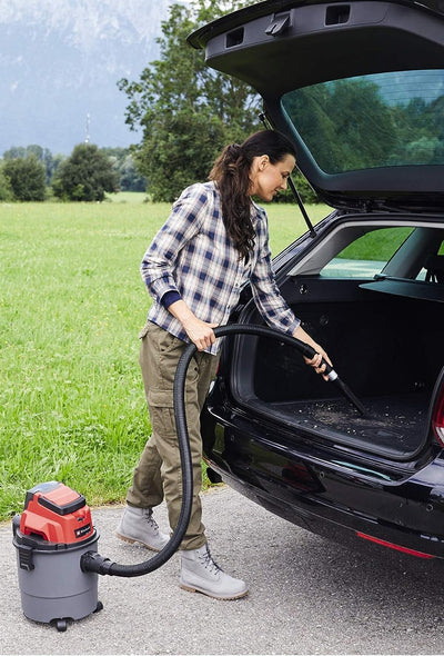 Einhell Akku-Nass-Trockensauger TC-VC 18/15 Li-Solo Power X-Change (Lithium-Ionen, Kunststoffbehälter 15 l, 4 Rollen, inkl. Saugschlauch, div. Filter, ohne Akku u. Ladegerät)