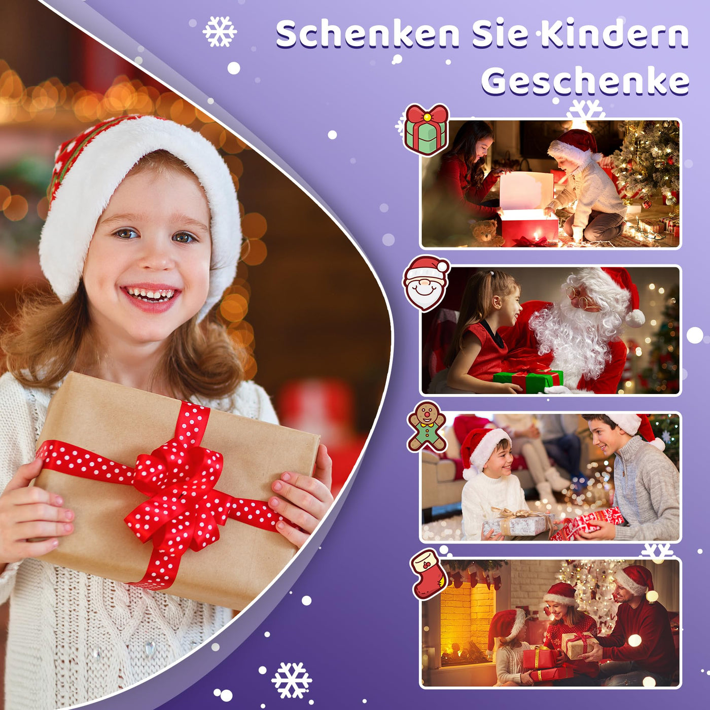 Kinderkamera Sofortbildkamera, Kinder Kamera mit 32GB Karte & 4 Bände Druckpapier, 48MP Sofortbildkamera Kinder mit 1080P Digitalkamera für Kinder, Geschenke für Mädchen und Jungen von 3 bis 12 Jahre