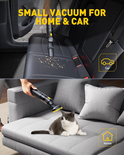 AUXITO Akku-Handstaubsauger, Auto-Staubsauger-Stark 14000Pa, 4 IN 1 Autostaubsauger Handstaubsauger mit Haustier Werkzeug, Mini Staubsauger für Auto, Haus, Büro, Küche,Tierhaar Reinigung
