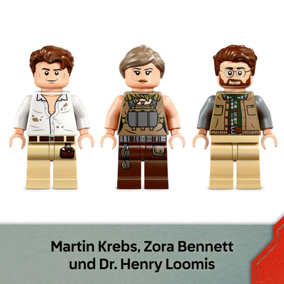 LEGO Jurassic World Raptor & Titanosaurus: Große Fährtensuche – 2 Spielzeug Dinosaurier Figuren, EIN Geländewagen, EIN Motorrad und 3 Minifiguren – Geschenk für Jungen und Mädchen ab 7 Jahren – 76973