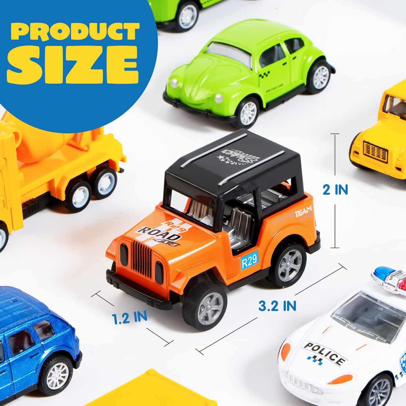 JOYIN 20 Stück Metall Zurückziehen Mini Spielzeugautos, Mini Die Cast Spielzeugautos Set, Pull Back Autos für Kleinkinder Mädchen Jungen Spielzeug
