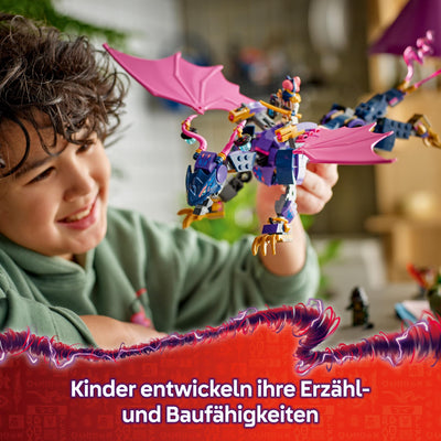 LEGO NINJAGO Rontu der Meisterdrache -Bewegliche Drachen-Figur mit Shootern - 4 Minifiguren, inkl. Lloyd, Sora & Wyldfyre - Ninja-Spielzeug für Kinder - Geschenk für Jungen ab 7 Jahren - 71842