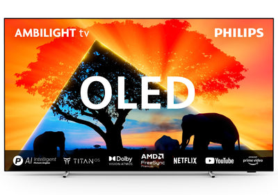 Philips Ambilight 65OLED759 4K OLED Smart TV - 65-Zoll Display mit P5 AI Perfect Picture Ultra HD, Titan OS, Dolby Vision und Dolby Atmos, Funktioniert mit Alexa und Google Sprachassistent