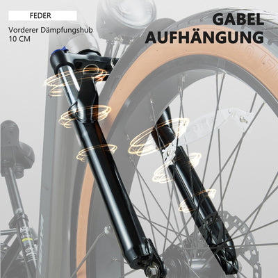CEAYA Elektrofahrrad Aluminium 26 Zoll E Bike Herren Damen Pedelec 25km/h Fat Tire Ebike mit 48V20AH Akku,Gabelfederung,7-Gang Schaltung,Scheibenbremse,Reichweite bis 45-80KM