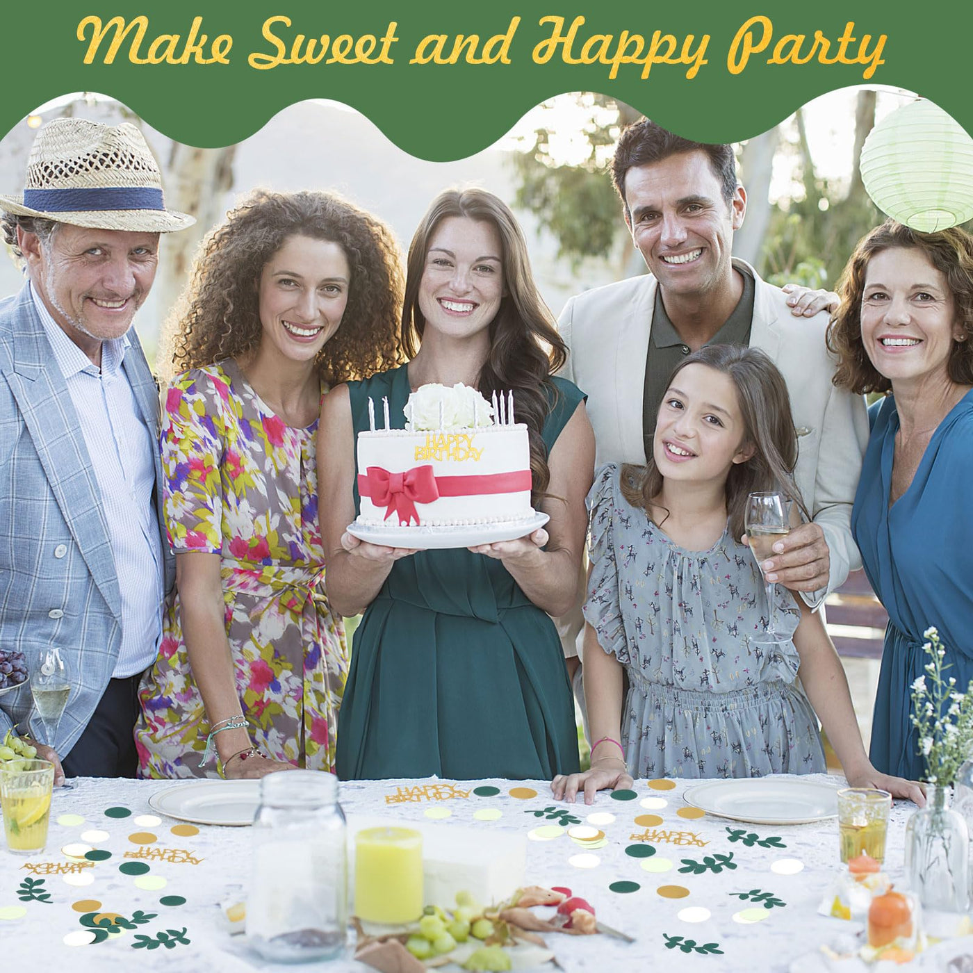 Moosono 200 Stück Konfetti Geburtstag Grün, Streudeko für Party