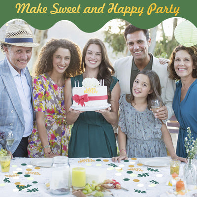 Moosono 200 Stück Konfetti Geburtstag Grün, Streudeko für Party