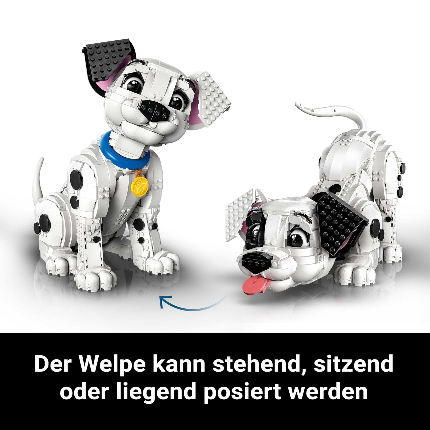 LEGO ǀ Disney Welpe aus 101 Dalmatiner - Bauset für Erwachsene - Verwandelt Sich in 6 niedliche Welpen mit drehbarem Kopf und Schwanz - DIY Heim-Deko - Geschenkidee für Fans - 43269