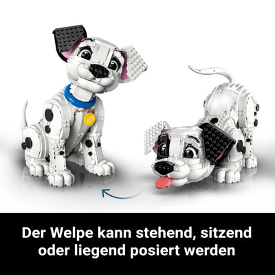 LEGO ǀ Disney Welpe aus 101 Dalmatiner - Bauset für Erwachsene - Verwandelt Sich in 6 niedliche Welpen mit drehbarem Kopf und Schwanz - DIY Heim-Deko - Geschenkidee für Fans - 43269