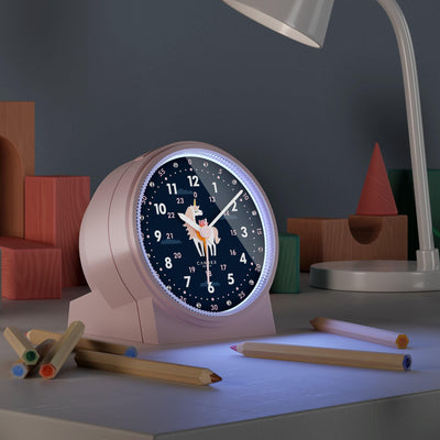 Cander Berlin MNU 1209 M Kinderwecker lautlos Einhorn Licht Snooze Beleuchtung analog Jungen Mädchen Kinderzimmer Wecker Kinder