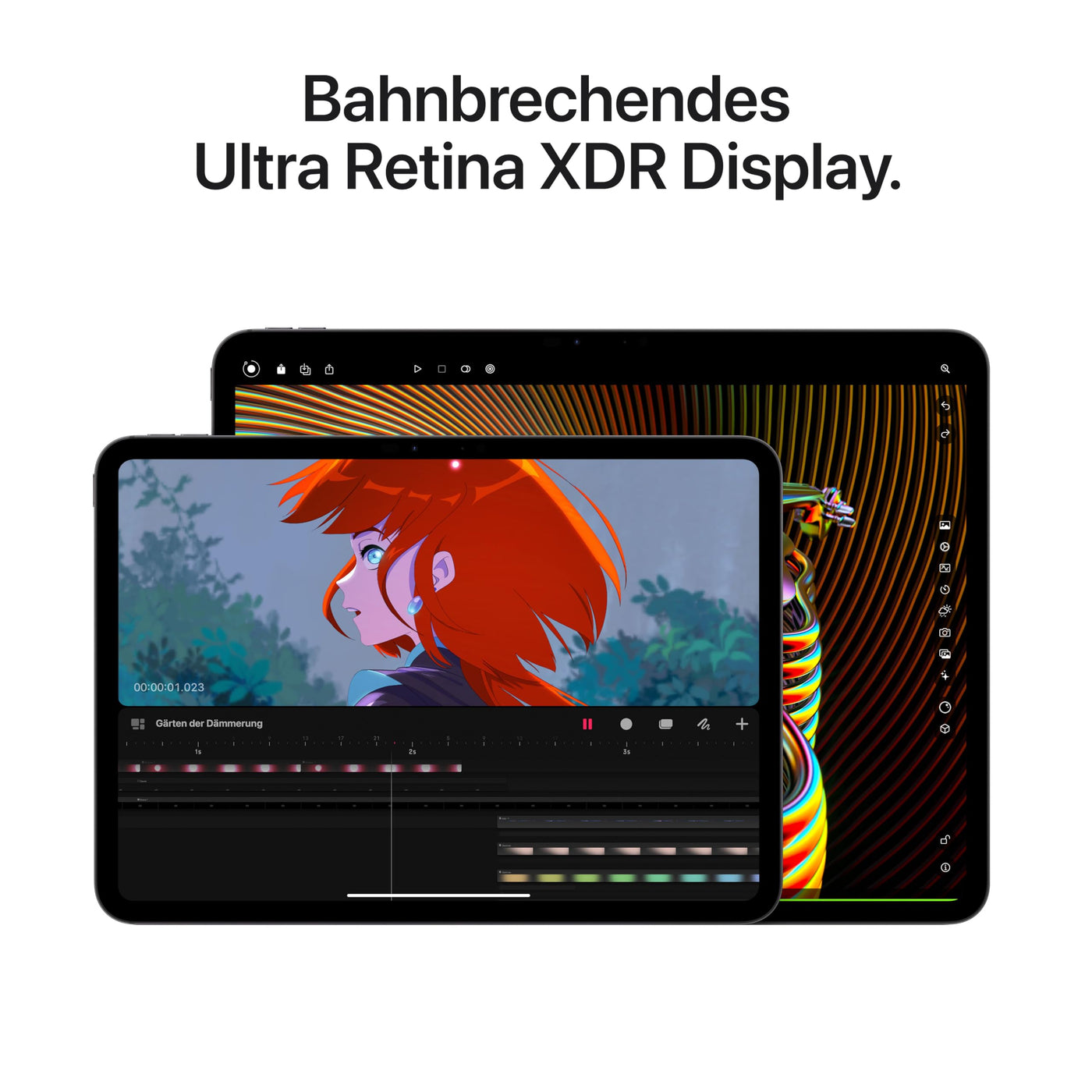 Apple 13" iPad Pro (M4): Ultra Retina XDR Display, 256 GB, 12 MP Querformat Frontkamera/12 MP Rückkamera, LiDAR Scanner, WLAN 6E, Face ID, Batterie für den ganzen Tag, Standardglas – Space Schwarz