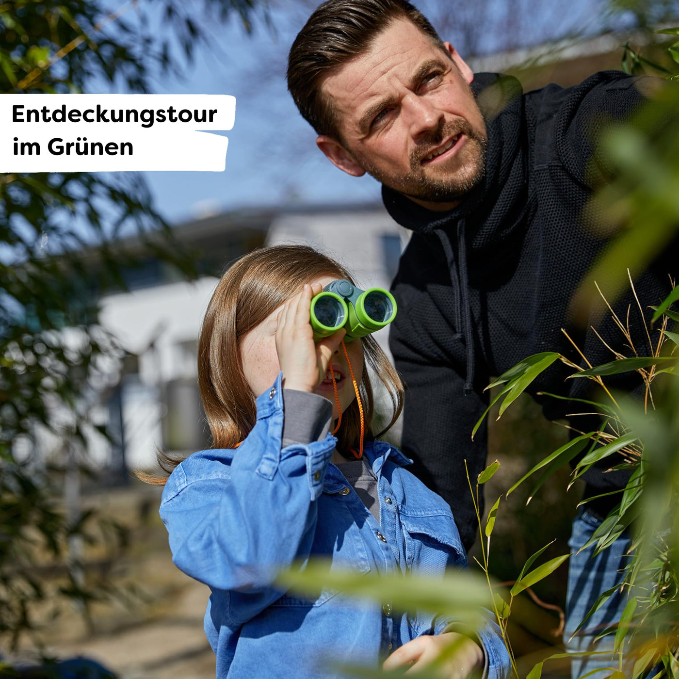 HABA Terra Kids Fernglas für Kinder – 4-fache Vergrößerung, inklusive Tragetasche, Sicherheitskordel und Wissenskarten, Natur beobachten & entdecken – 1004132001