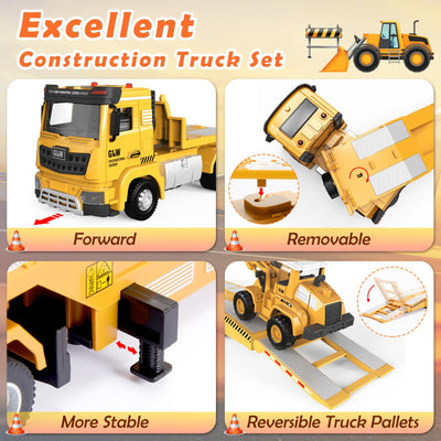 Baukasten Spielzeug für Jungen im Alter von 3-7 Jahren: Bagger Spielzeug, Kleinkinder Auto LKW Spielzeugs, Baufahrzeug Spielzeugs für Jungen im Alter von 3, 4, 5, 6, 7 Jahren als Geschenk