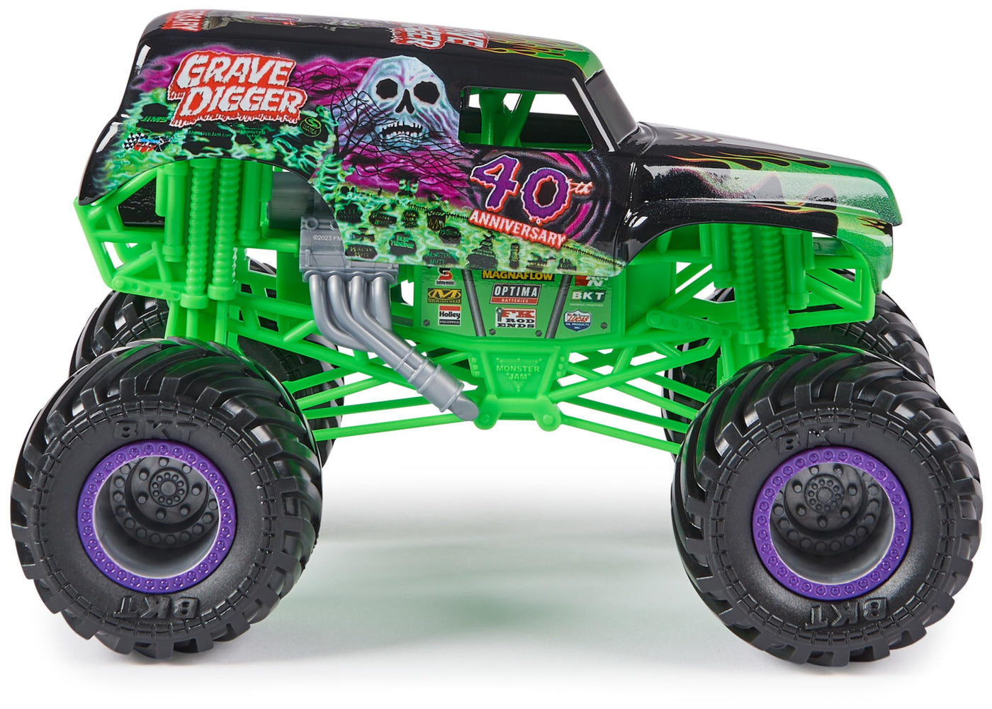 Monster Jam, Grave Digger Monster Truck, detailreiches Metall-Spritzguss-Fahrzeug zum Spielen und Sammeln im Maßstab 1:24, klassisches Farb-Schema, Spielzeug für Kinder ab 3 Jahren