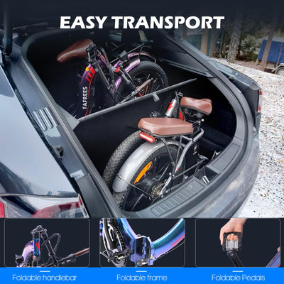 Fafrees F20 PRO Fatbike Damen E-Bike Klapprad 20 Zoll [ Offiziell ] 36V 18AH Akku,Klappbar Herren E Bike 250W, Elektrofahrrad 25km/h, Citybike Pedelec Mountainbike StVO. Bremslicht