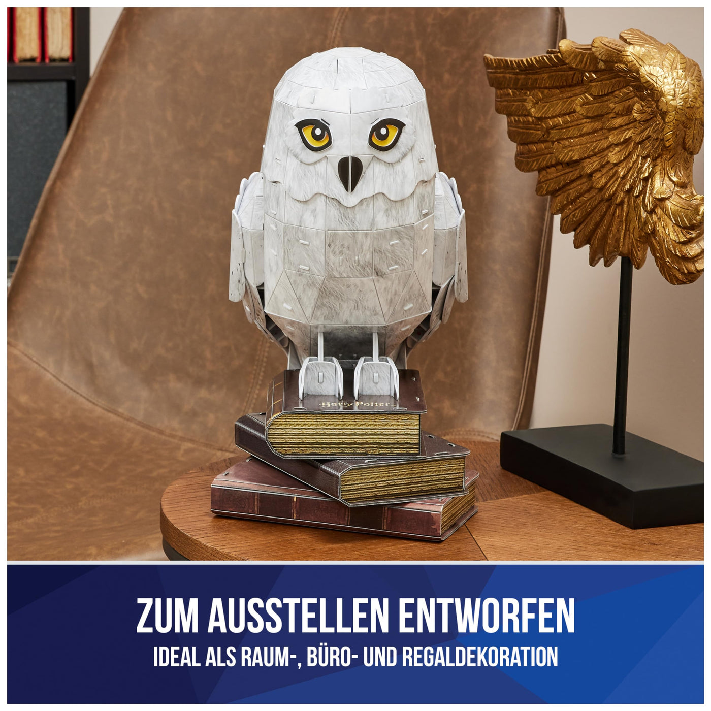 4D Build - Harry Potter, 3D-Puzzle der beliebten Schnee-Eule Hedwig aus hochwertigem Karton, 118 Teile, für Harry Potter Fans ab 12 Jahren