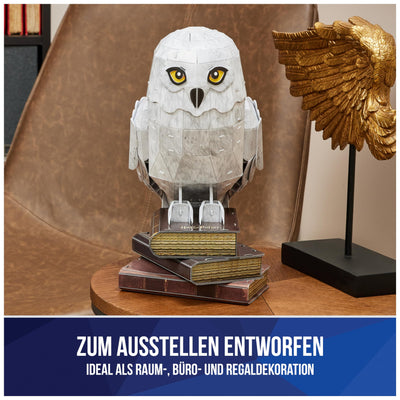 4D Build - Harry Potter, 3D-Puzzle der beliebten Schnee-Eule Hedwig aus hochwertigem Karton, 118 Teile, für Harry Potter Fans ab 12 Jahren