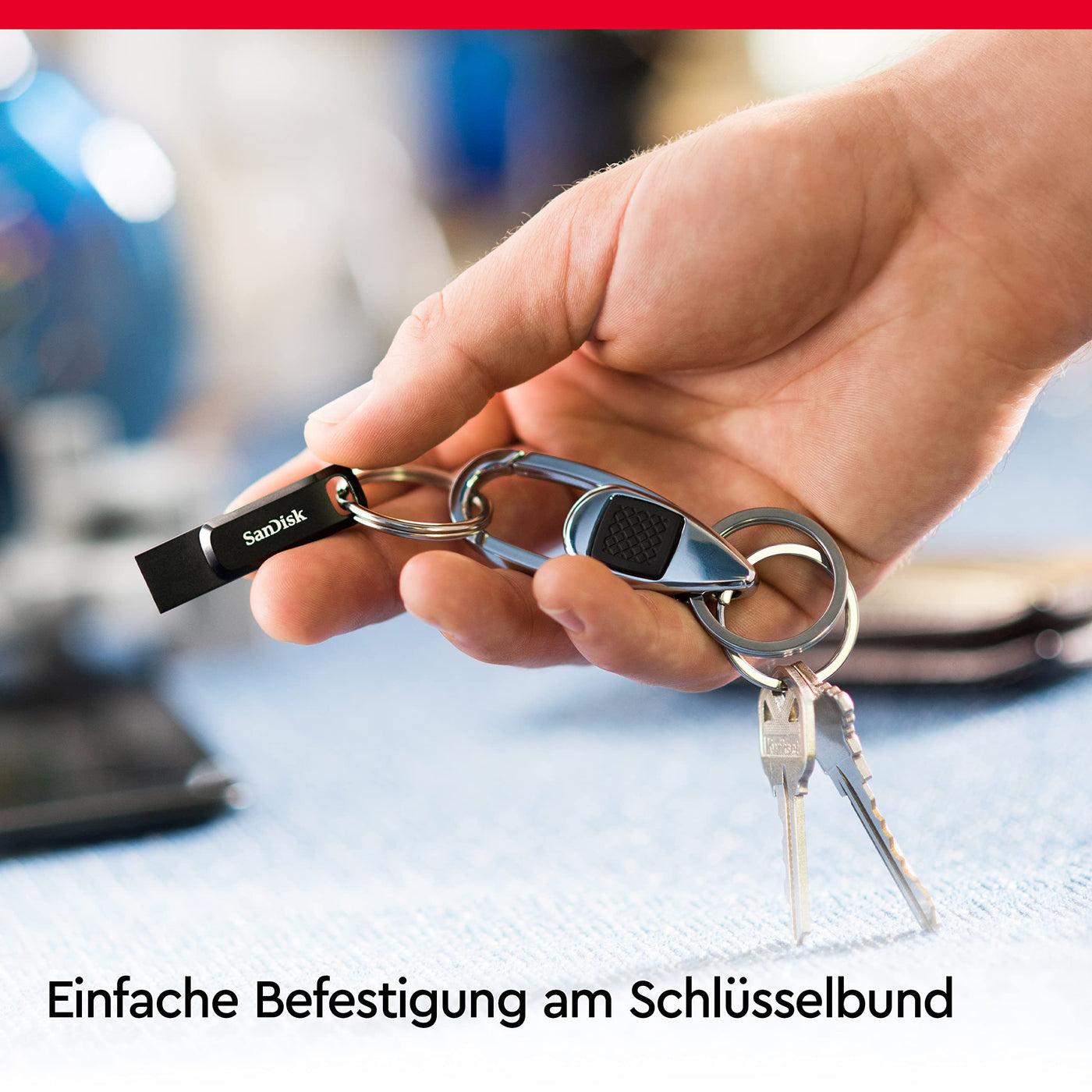 SanDisk Ultra Dual Drive Go USB Type-C 512 GB (Android Smartphone Speicher, USB Type-C-Anschluss, 400 MB/s Lesegeschwindigkeit, Nutzung als Schlüsselanhänger möglich)