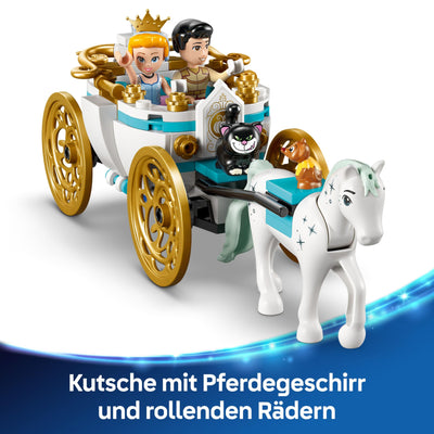 LEGO ǀ Disney Princess Cinderellas Schloss und Pferdekutsche - Kreatives Pferde Spielzeug Mädchen und Jungen - Spielset mit Cinderella und der Märchenprinz Figuren - Kinder Geschenk ab 6 Jahren 43275