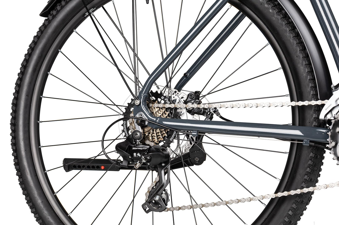 Axess Sandee ATB | straßentaugliches Herren-Mountainbike | MTB-Hardtail | 14-Gang Schaltung | Mechanische Scheibenbremsen, Farbe:Grey, Rahmengröße:19 Zoll