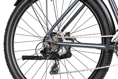 Axess Sandee ATB | straßentaugliches Herren-Mountainbike | MTB-Hardtail | 14-Gang Schaltung | Mechanische Scheibenbremsen, Farbe:Grey, Rahmengröße:19 Zoll