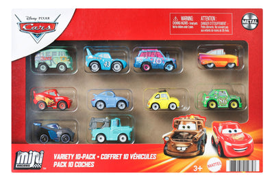 Mattel Disney und Pixar Cars Mini Racers 10er-Pack Sammlerfahrzeuge für Kinder und Sammler ab 3 Jahren, GRW27, [Mehrfarbig]
