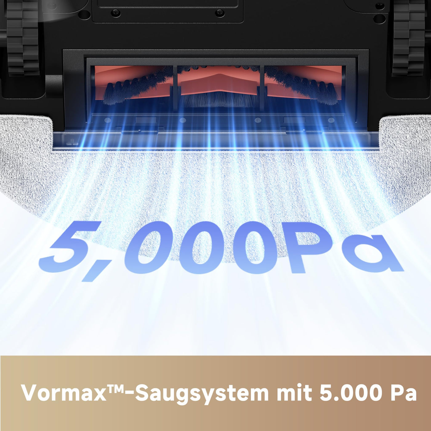 Mova E20 Saugroboter mit Wischfunktion, LDS-Navigation, 5.000 Pa Saugkraft, 2-in-1 Staubsaugen und Wischen, Kompakte Bauweise