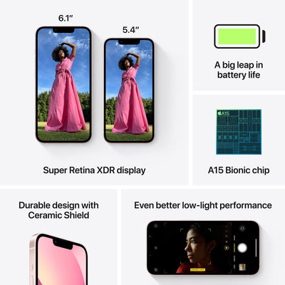 Apple iPhone 13 Mini, 128GB, Rosé - (Generalüberholt)