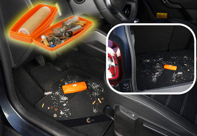 Crumpy Krümelbürste Tischroller Handstaubsauger für Auto Caravan Zuhause (Orange)