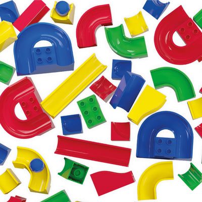 Hubelino GmbH 420473 55-Teiliges Bahnelemente Set Kugelbahn