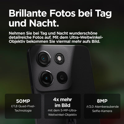 Motorola Moto g15 Smartphone (6,72"-FHD+-Display, 50-MP-Kamera, 4 GB / 128 GB, 5200 mAh, Android 15) Gravity Grey, inkl. Schutzcover [Exklusiv bei Amazon]