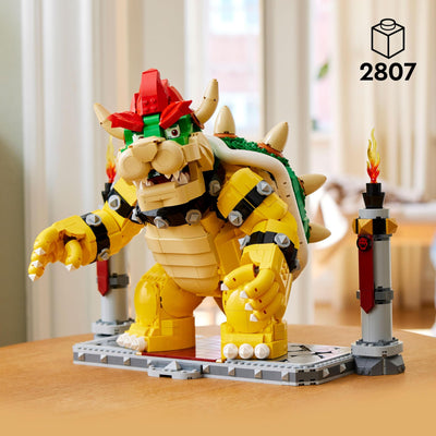 LEGO Super Mario Der mächtige Bowser, 3D-Modell-Bausatz, großes Set mit beweglicher Figur zum Sammeln, inkl. Duellplattform, Geschenkidee für Fans zum Austellen als Zimmer-Deko 71411