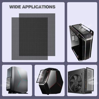 MoKo 400 x 300 mm DIY PC Kühler Lüfter Staub Filter, [2 Stück] PVC Staubnetzfilter PC Gehäuse Staubschutzgitter mit Magnetrahmen, PC Kühlerfilter Staubdicht Staubschutzabdeckung Computer Lüftergitter