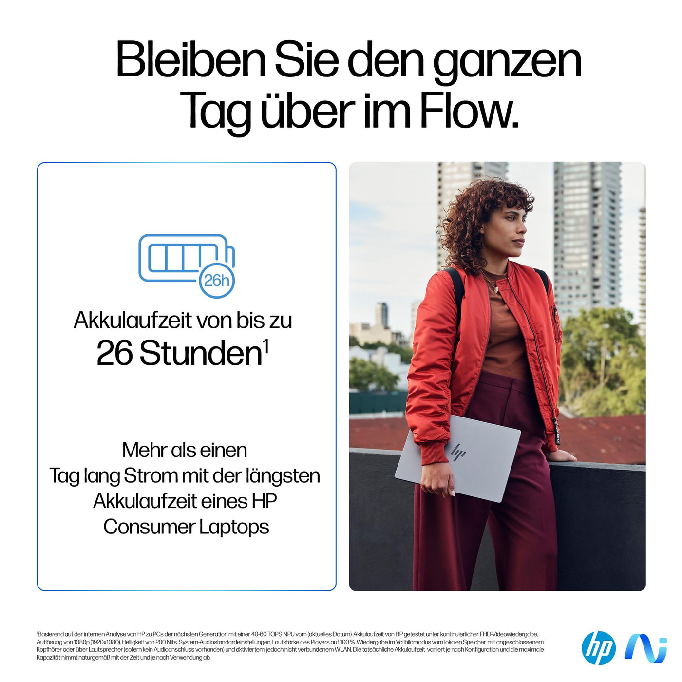 HP OmniBook X Next Gen AI Laptop | Qualcomm Snapdragon X Elite X1E-78-100 (12C) mit dedizierte NPU für KI | 45 NPU TOPS | Copilot+ PC | 14" 2,2K Touchscreen | 16 GB RAM | 1TB SSD | Win11 | Silber