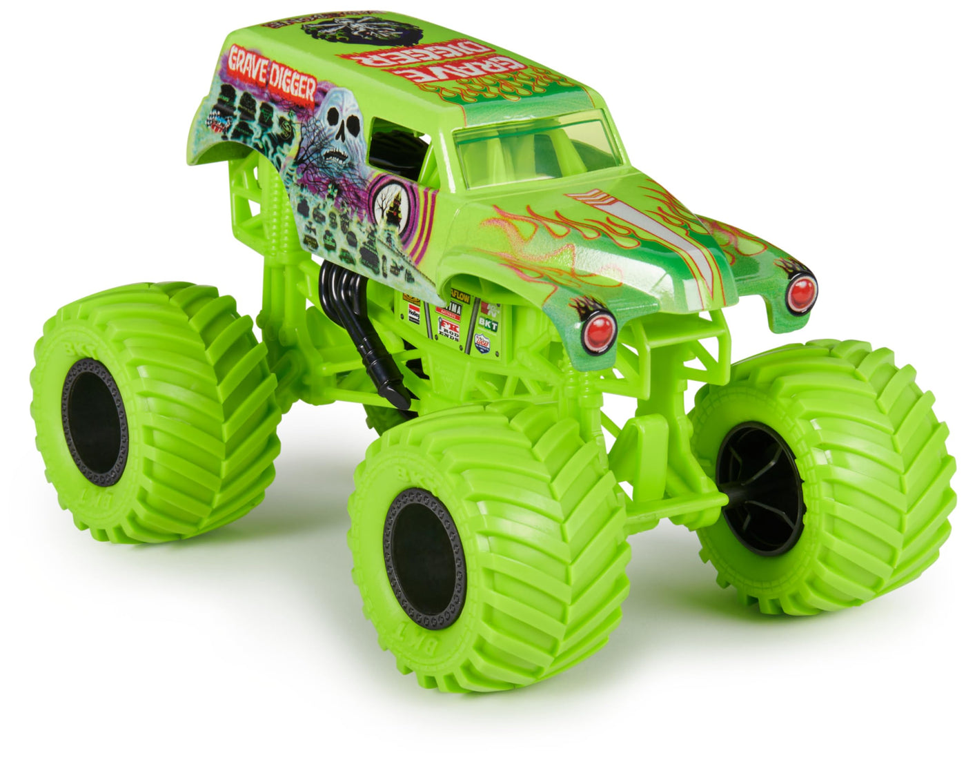 Monster Jam, Grave Digger Monster Truck, detailreiches Metall-Spritzguss-Fahrzeug zum Spielen und Sammeln im Maßstab 1:24, Spielzeug für Kinder ab 3 Jahren