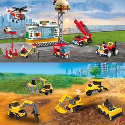 Rosami Adventskalender 2025 Kinder – Weihnachtskalender mit 24 Weihnachtsspielzeuge, Auto-Bausteine & Feuerwehr-Spielzeug, Geschenk für Jungen Mädchen