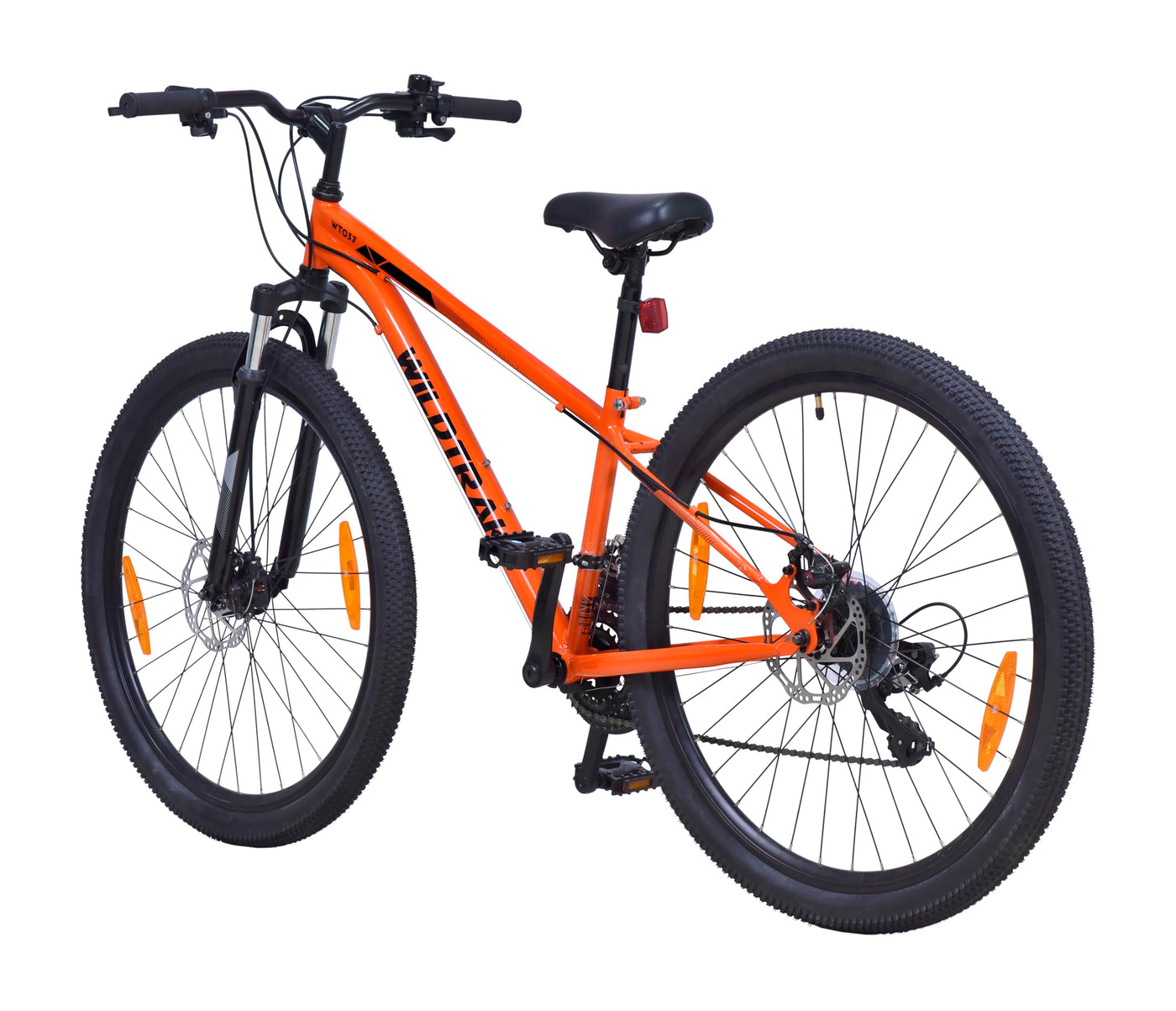 Wildtrak - Stahl-Mountainbike, Erwachsene, 27.5 Zoll, 21-Gang, Shimano-Schaltung - Orange