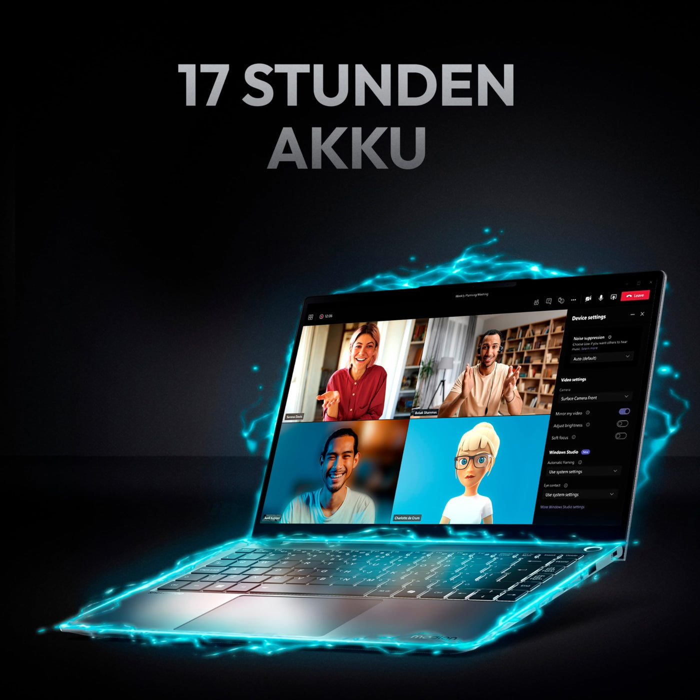 MEDION SPRCHRGD 14 S1 Elite 35,56 cm (14" Zoll 120Hz 2.8K WQXGA+) Laptop (Copilot+ PC, Qualcomm Snapdragon X Elite, 32GB DDR5 RAM, 1TB SSD, Win 11 Home)