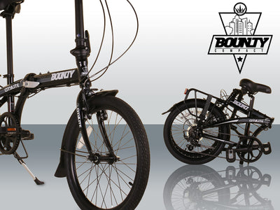 Bounty Citylite Faltrad | Leichter Aluminiumrahmen | 6-Gang Shimano Schaltung mit Revo Shifters | Perfekt für Pendler | Faltrad | Erwachsenenrad