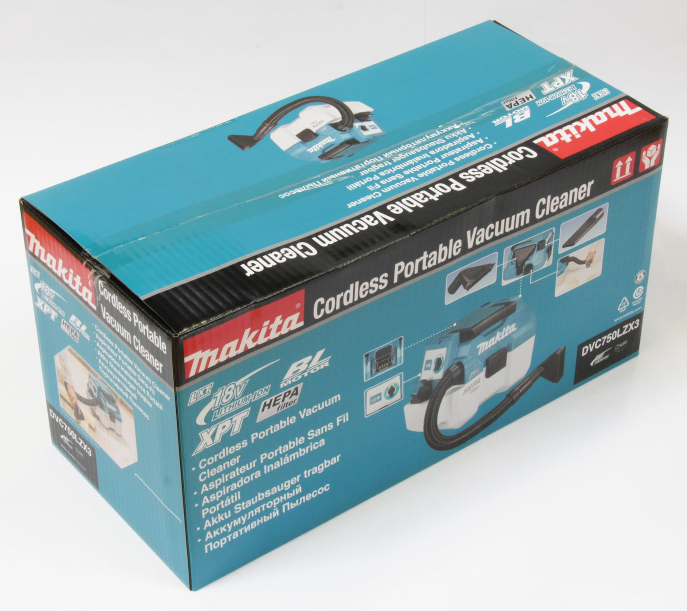 Makita DVC750LZX3 Akku-Staubsauger 18 V (ohne Akku, Ohne Ladegerät)