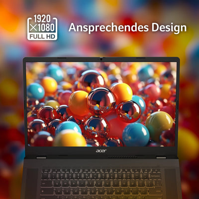 Acer Chromebook Plus 515 (CB515-2H-30CZ) Laptop, 15,6" FHD Display, Intel Core i3-1215U, 8 GB RAM, 128 GB SSD, Intel UHD Graphics, Google ChromeOS, AI-Features, grau