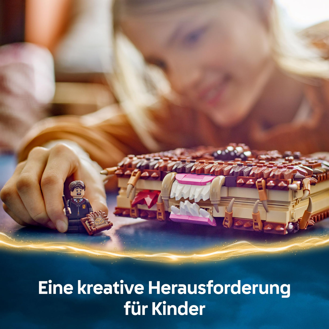 LEGO Harry Potter Beißendes Monsterbuch der Monster – Interaktives Spielzeug mit Rückziehmotor und beißendem Mund – mit Neville Longbottom Mini-Figur – Geschenk für Kinder, Harry Potter Fans – 76449
